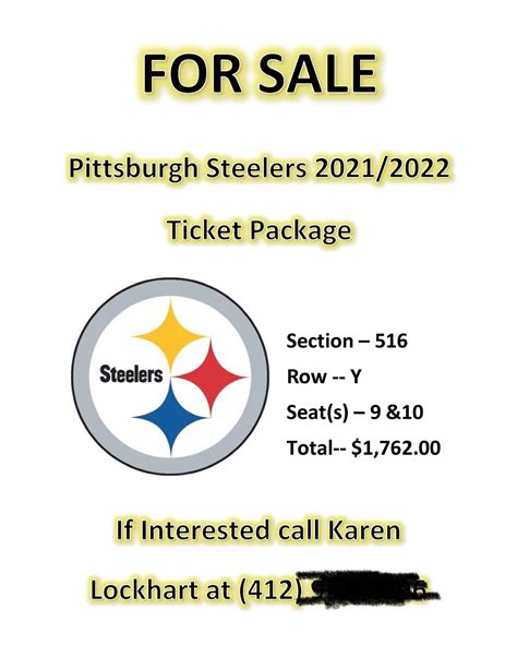 Find <b>tickets</b> from 725 dollars to AFC Championship: TBD at Cleveland Browns on Sunday January 28 2024 at time to be announced at Cleveland Browns Stadium in Cleveland, OH. . Steelers tickets for sale